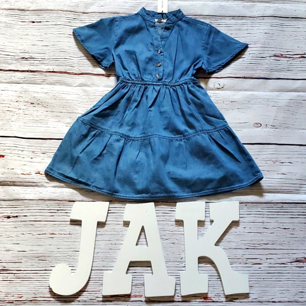 🆕️ CUTE GIRLS DENIM COLORED DRESS 👩